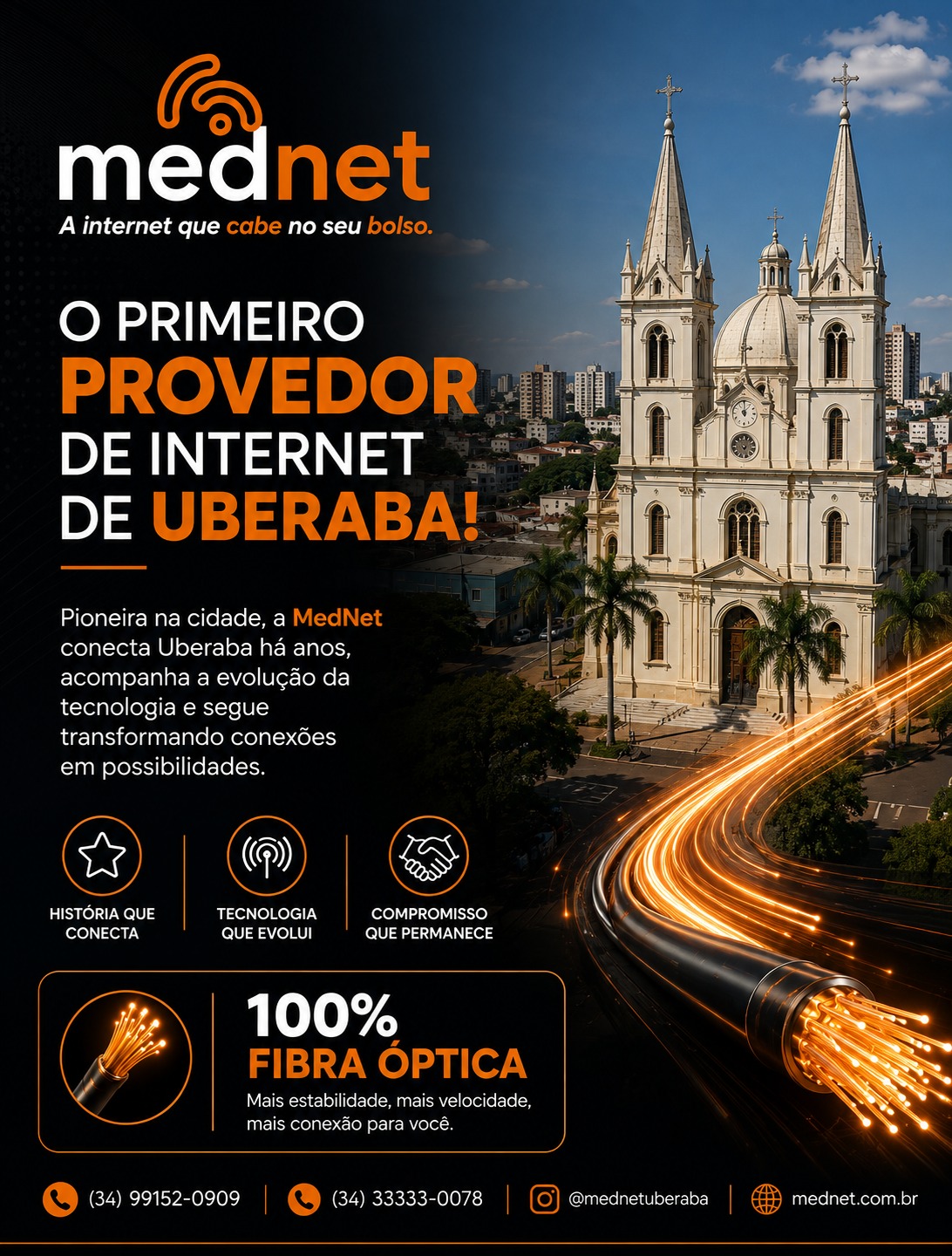 Arte institucional MEDNET: primeiro provedor de internet de Uberaba